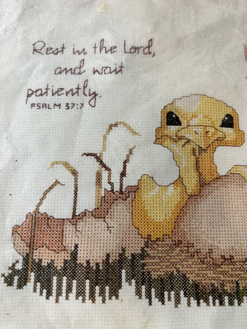 The Friends of Israel Patience S01 Religious Cross Stitch Kit Psalm 37:7